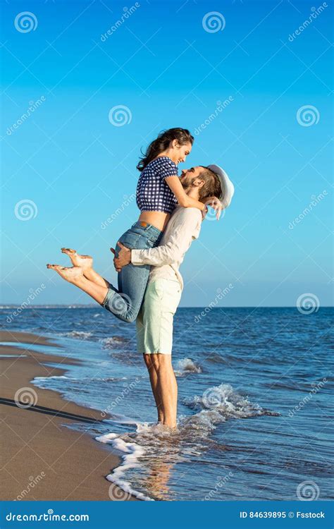 Romantic Lovers Vacation On A Tropical Beach Honeymoon Stock Image Image Of Girl Adult 84639895