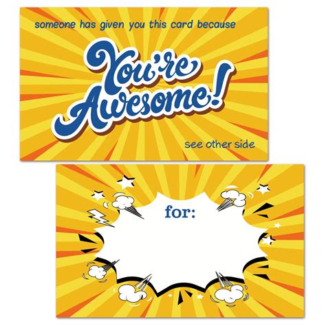 Buy 50 You Are Awesome Cards Thank You Appreciation Ts Cards You