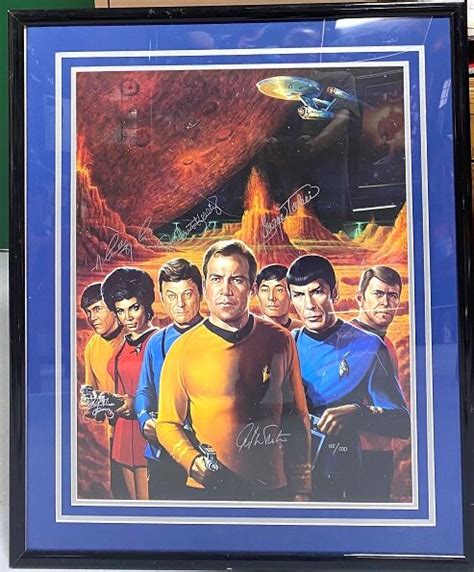Star Trek Tos Limited Edition Lithograph Framed As Is Last One In