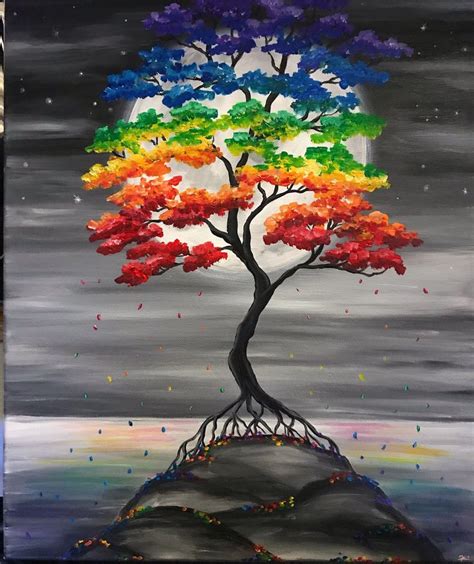 Rainbow Art Bonsai Tree Etsy In 2021 Rainbow Art Bonsai Tree