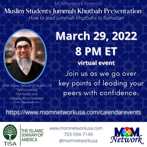 Muslim Student Jummah Khutbah Session Momnetwork