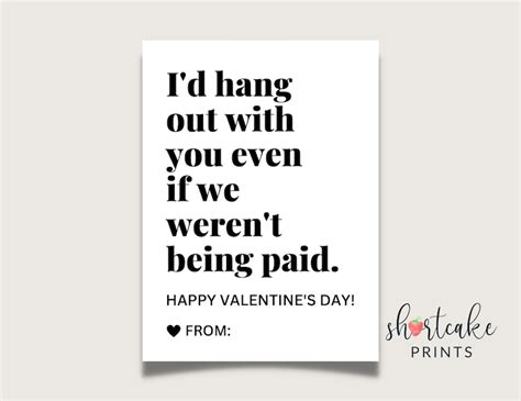 Coworker Valentine Funny Workplace Valentine Cards Office Etsy