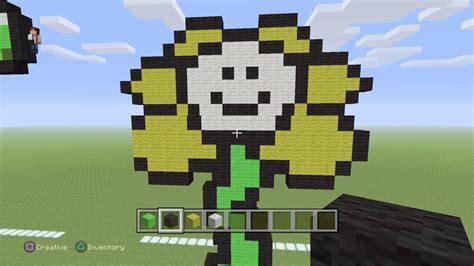Minecraft Flowey The Flower Undertale Pixel Art Youtube