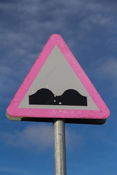 United Kingdom Triangular Road Warning Sign Photo Background And