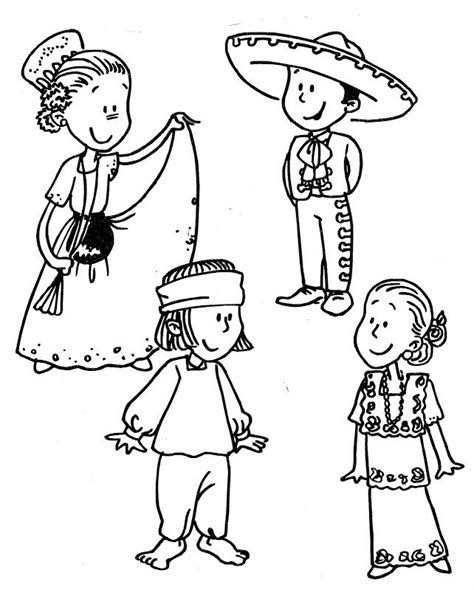 Mexican Traditional Dress Coloring Pages Flag Coloring Pages Coloring Pages Cartoon