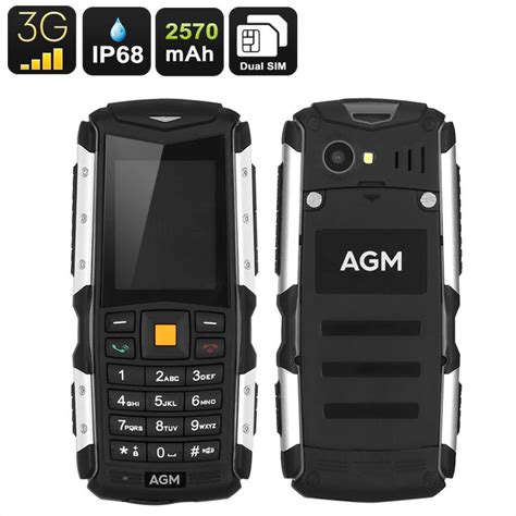 Rugged Mobile Phone Agm M1 Ip68 Dual Imei 3g Removable Battery
