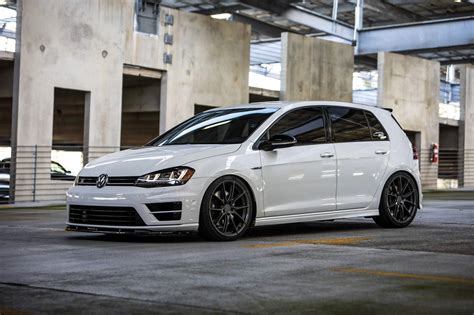 Glossy White Vw Golf Reworked To Awe With Contrasting Black Accents