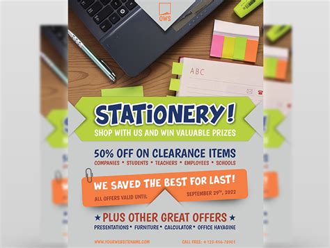 Stationery Products Flyer Template By Owpictures On Dribbble