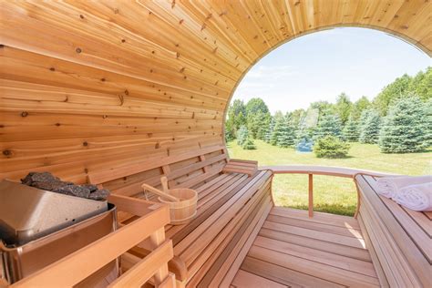 Outdoor Barrel Saunas Panoramic View Leisurecraft Europe