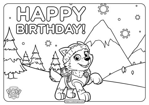 We offer a wide variety of paw patrol coloring pages that you can download, print, or play online. Printable Paw Patrol Happy Birthday Coloring Pages