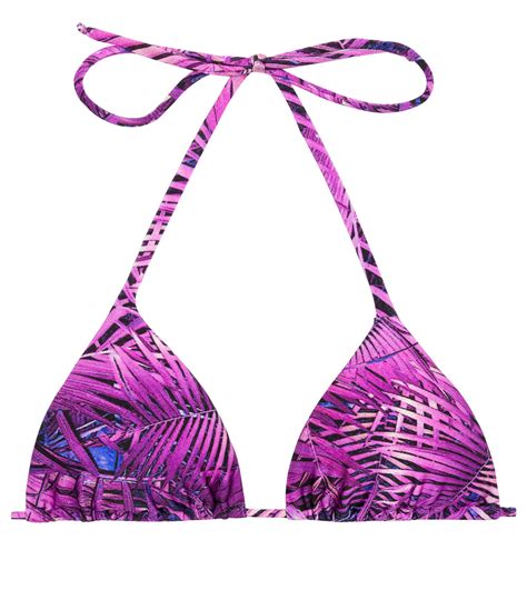 Palm Beach Sexy Purple Paisley Print Triangle Top Thong String Bikini