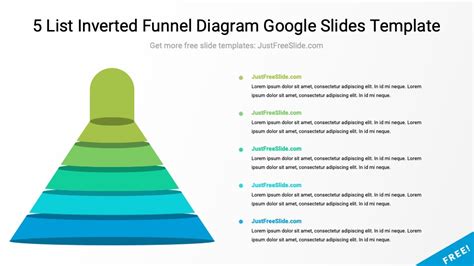 5 List Inverted Funnel Diagram Just Free Slide