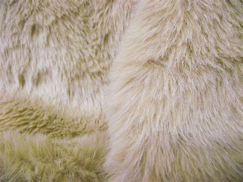 CRS Fur Fabrics Super Luxury Faux Fur Fabric Material - SOLID BEIGE