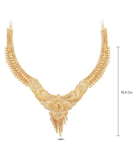 Kalyani Covering Brass Golden Collar Traditional 22kt Gold Plated Necklaces Set Buy Kalyani