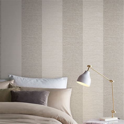 Atelier Stripe By Graham And Brown Stone Wallpaper Wallpaper Direct