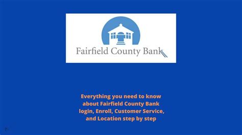 Fairfield County Bank Login Enroll Customer Service And Location