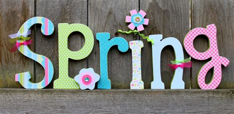 Spring Wood Letters