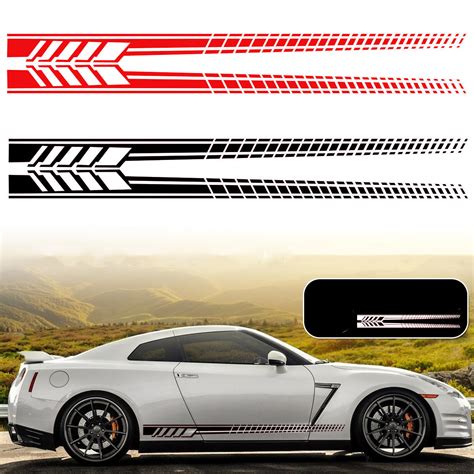 New Sports Racing Stripe Graphic Stickers Truck Auto Car Body Side Door