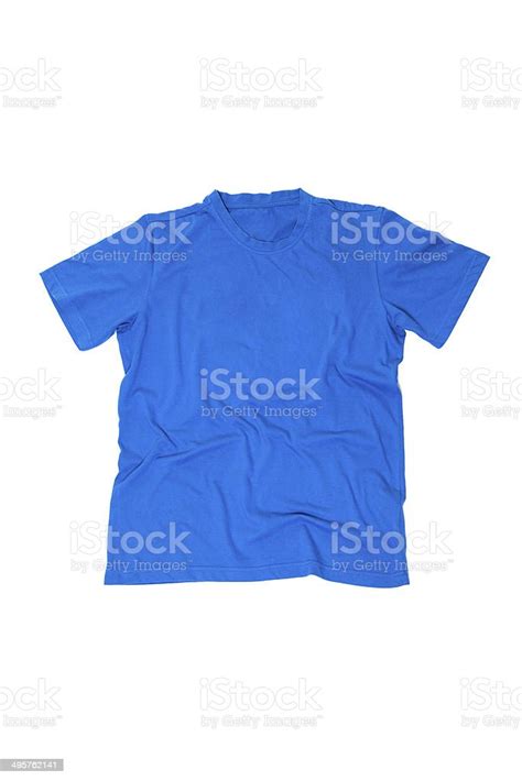 Blank Tshirt Stock Photo Download Image Now Blank Blue Casual