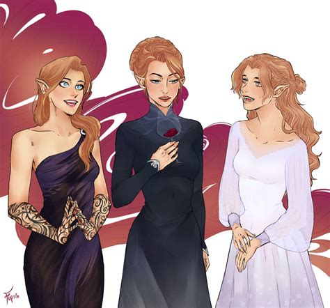 Archeron Sisters Sarah J Maas Feyre And Rhysand Sisters Art