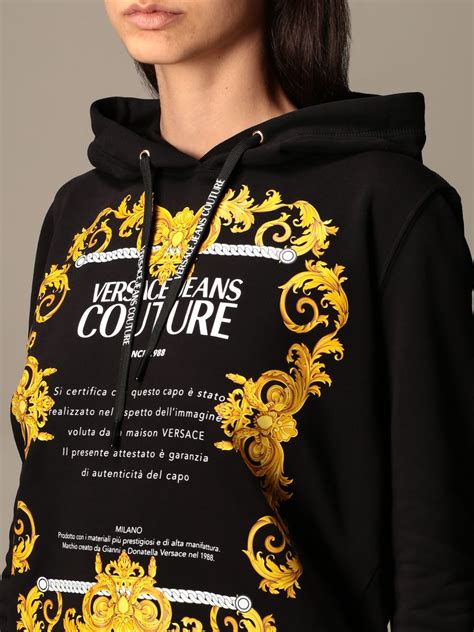 Versace Jeans Couture Outlet Sweatshirt In Cotton With Baroque Print