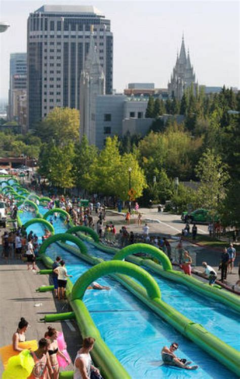 Giant Water Slides To Run Through Detroit Lansing This Summer