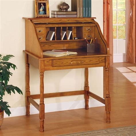 Delivering products from abroad is always free, however, your parcel may be subject to vat, customs duties or other. Palmetto Small Roll Top Secretary Desk (Oak) Coaster ...