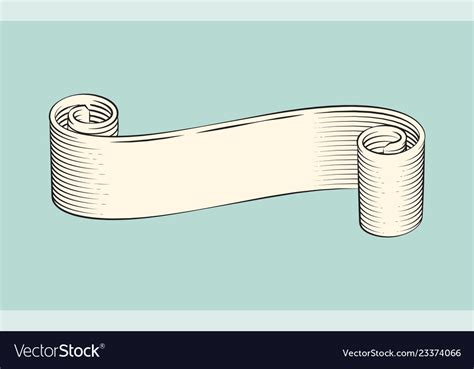 Ribbon Swirl Colorless Banner Royalty Free Vector Image