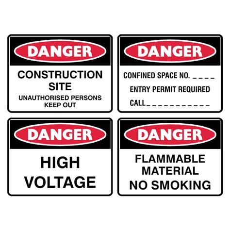 Corflute Signs Danger Signs Construction Site Signs Grace Sign