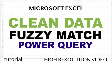 Clean Messy Data Using Fuzzy Match In Excel Power Query