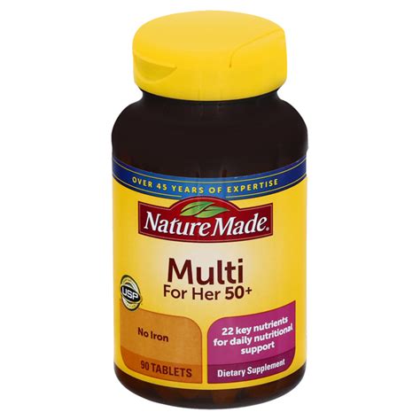 Save On Nature Made Multi For Her 50 No Iron Dietary Supplement