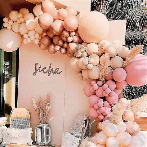 Pink Balloon Arch Garland Kit 110pcs Diy Doubled Dusty Pink Balloon