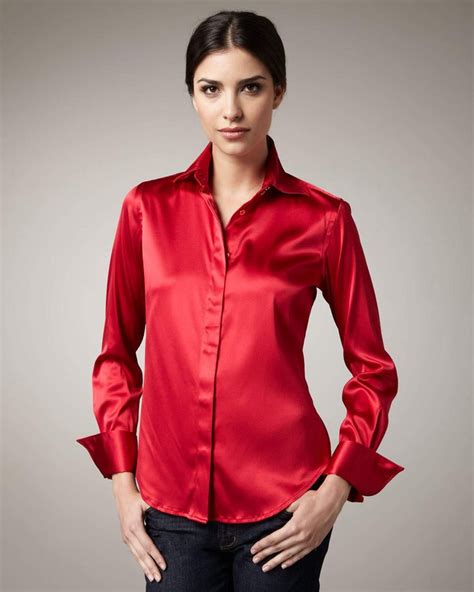474 Best Office Satin Blouses Sexy Images On Pinterest