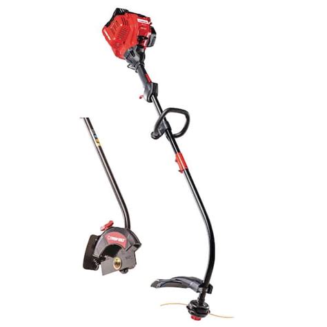 Troy Bilt 25 Cc 2 Cycle Curved Shaft Gas Trimmer With Edger Attachment