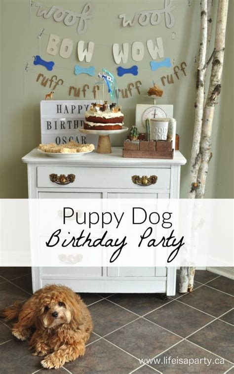Dog happy birthday banners woof balloon birthday party decoration diy pet party supplies dog party flags. Puppy Dog Birthday Party