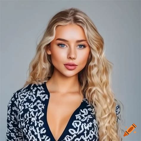 Portrait Of A Blonde Girl With Natural Beauty