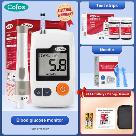 Cofoe Yili Blood Glucose Meter With S Test Strips Pcs Lancet Free