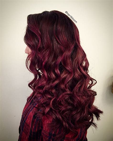 Aubergine Color Melt With Mermaid Waves Hair Hair Color Natural