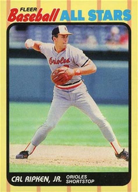 Cal ripken all star card. 1989 Fleer All-Stars Cal Ripken #35 Baseball Card Value Price Guide