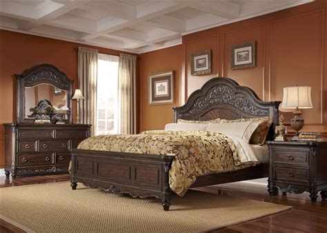 Burke furniture serves the surrounding areas of lexington. Clayton Manor 6 Piece Bedroom Set in Chestnut Finish by ...