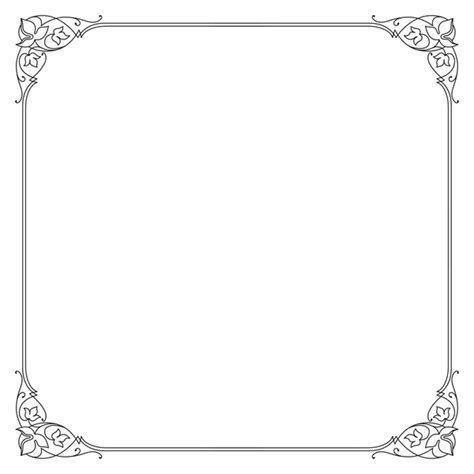 Decorative Black Border A4 Page Format Stock Vector Image By