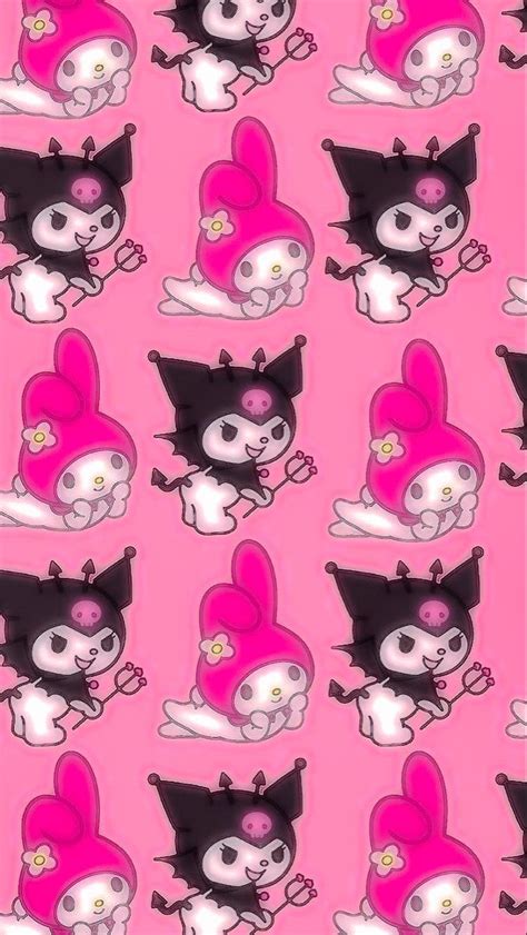 Melody And Kuromi Fondo Хиппи обои Артбуки Hello Kitty картинки