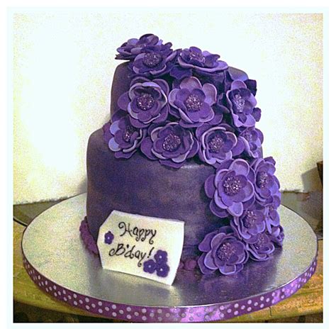 Purple Birthday Cake Made By Kiyomi Sakamoto Purple Cakes Birthday
