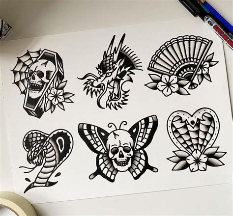 Traditional Tattoo Stencils Traditional Black Tattoo Traditional