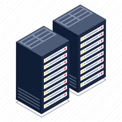 Databanks Datacenter Servers Database Server Racks Icon Download