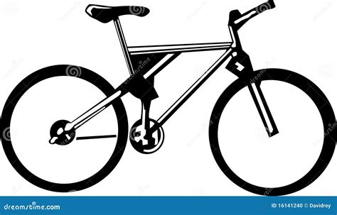 Bicicleta Blanco Y Negro Ilustración Del Ilustración De Arte 16141240