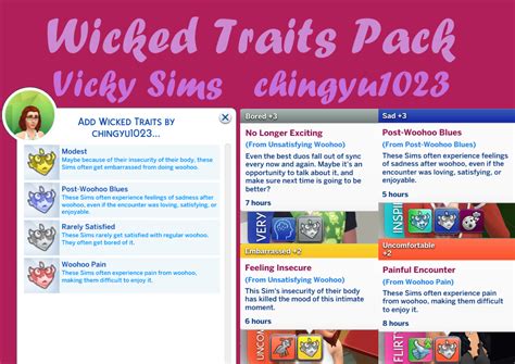 Vicky Sims 💯 Chingyu1023 Sims 4 Traits Sims Traits Sims 4 Challenges