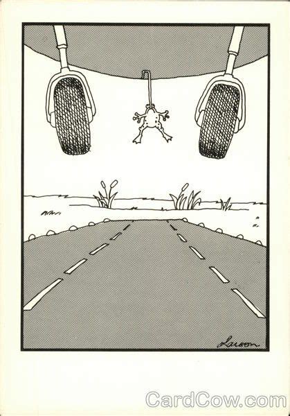 The Far Side Frog Stuck To Underside Of Plane Far Side Comics The