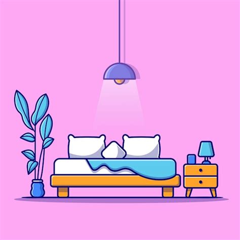 Free Vector Bedroom Illustration