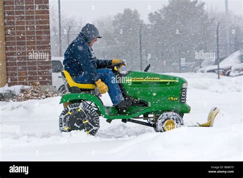 John Deere 46 In W X 14 In H Steel Snow Blade In The Snow Plows